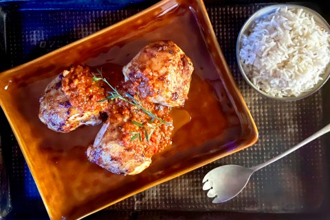What’s cooking today: Peri-peri chicken thighs