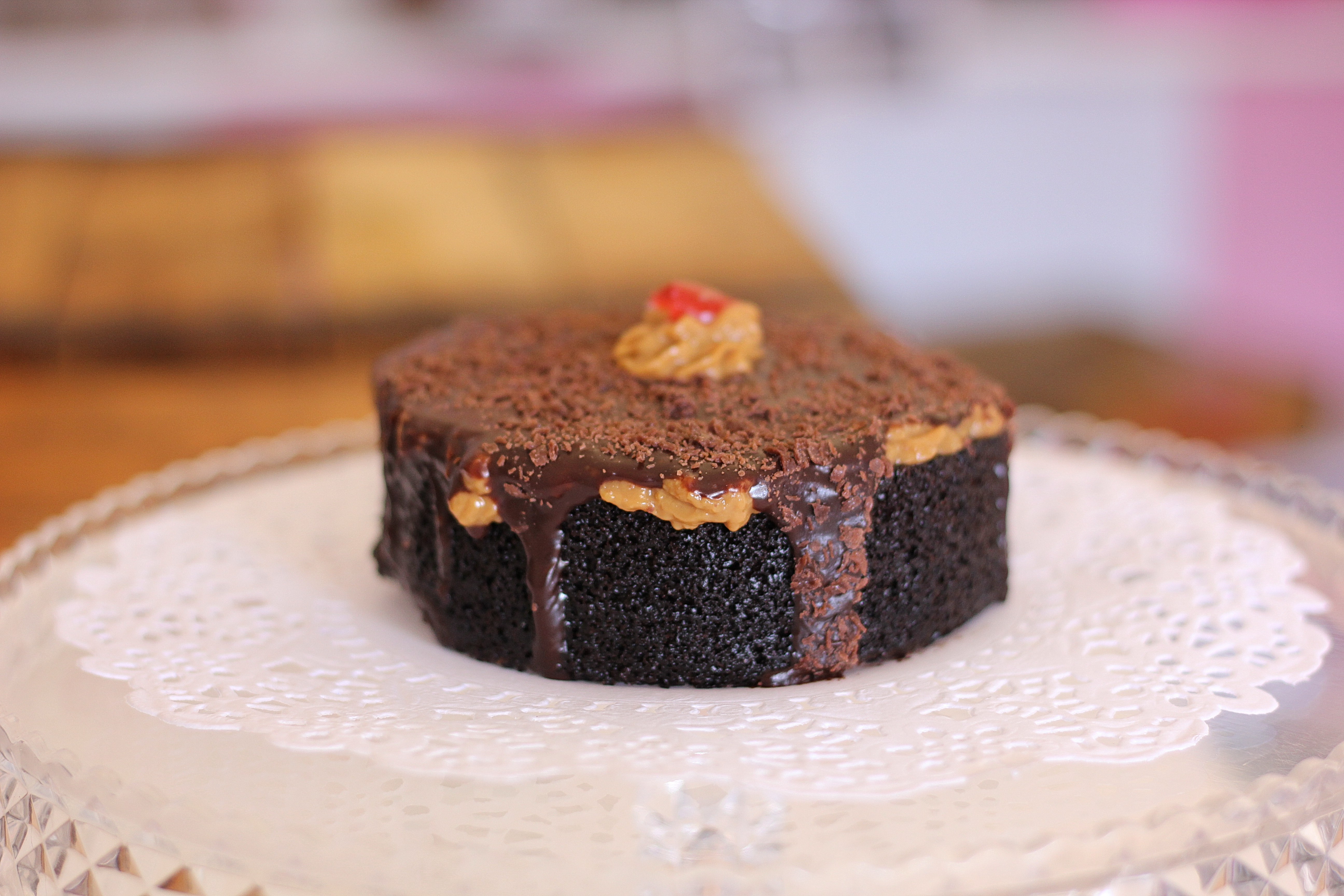 Small and intensely flavoured – the chocolate mudcake from D’licious. Image: Chris Marais