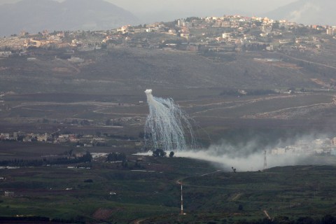 Lebanon’s Hezbollah says it launched dozens of rockets after Israeli strikes