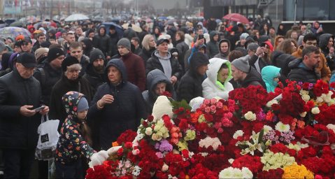 Russia’s day of mourning after deadly terror attack; Kremlin launches missile and drone barrage
