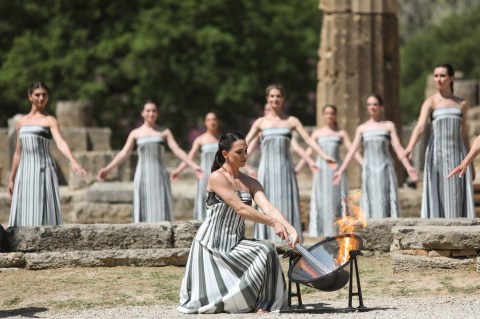 Paris 2024 torch lit in ancient Olympia, relay under way