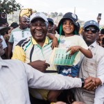 Campaigners for Zuma's MK Party make their presence felt during Ramaphosa's KZN walkabout