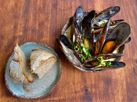Kayla-Ann Osborn’s South Coast rock mussels fresh from the sea