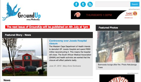 GroundUp: Taking stories from the streets to the sheets