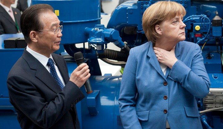 Angela Merkel looks to reassure Chinese on euro