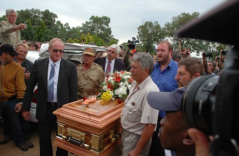 Crowds mass for Terre’Blanche funeral – peacefully. For now.