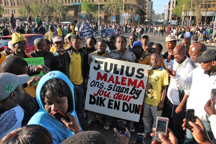ANCYL supporters lay siege to Luthuli House