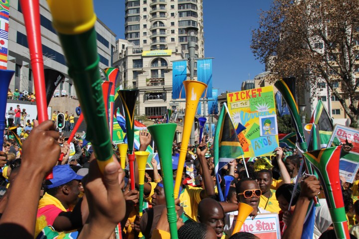 Sandton loses its mind as pre-victorious Bafana take a ride