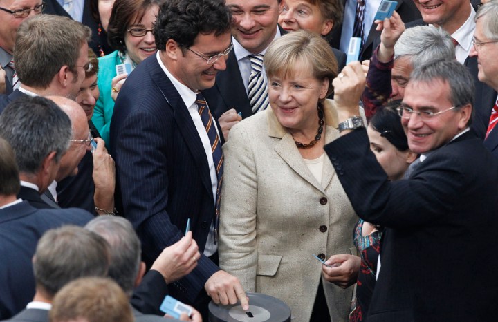 Angela Merkel lives through Parliament euro vote to die another day