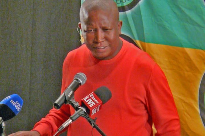 The pole turns greasy, very greasy for Malema