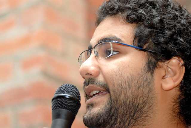 Egyptian blogger @alaa remains in prison; outside, his son @Khalaaa is born