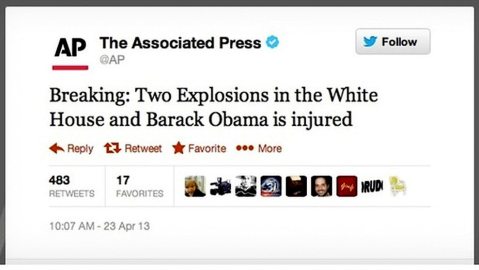 Hackers send fake market-moving AP tweet on White House explosions