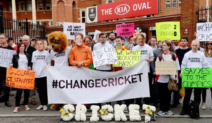 #ChangeCricket: Protest outside Oval raises profile of cricket’s plight