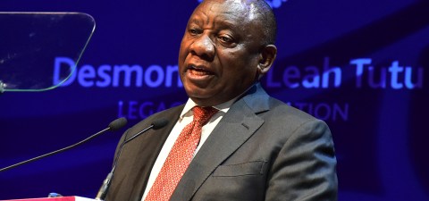 Ramaphosa stays mum on Nene as he delivers Tutu lecture with forceful focus on land