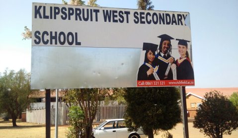 Klipspruit West Secondary, where education comes second best