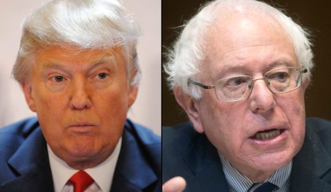 Buffoonery vs socialism, 2016 edition: Donald Trump vs Bernie Sanders