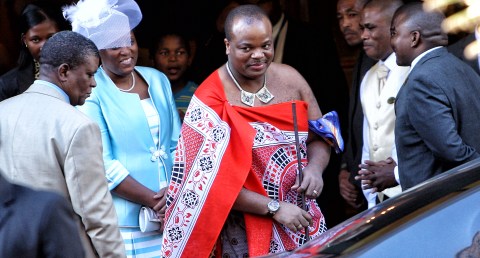Banners and promises, but few doubt who will win polls in Africa’s last absolute monarchy