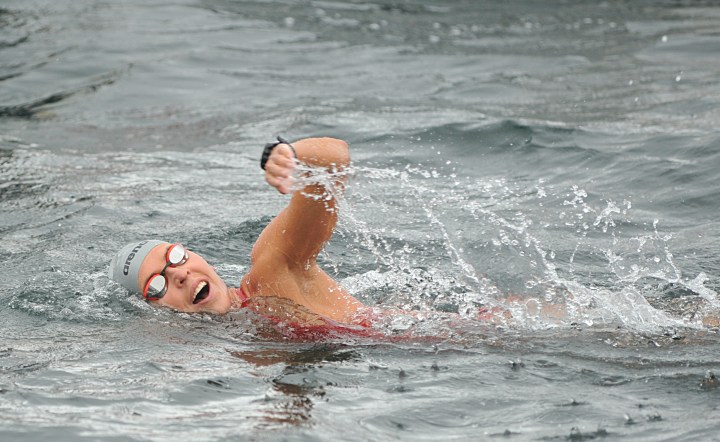 History made as Carina Bruwer’s swim of hope raises thousands for music school 