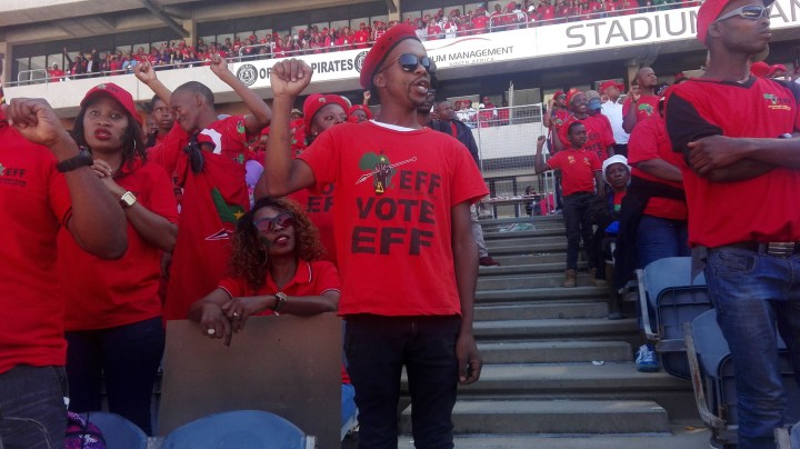 Tshela Thupa Rally: ‘Let the red flag fly high’ — Malema salutes EFF election campaign at Orlando Stadium