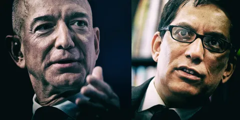 Jeff Bezos and Iqbal Survé, The Amazon and The Amazing Ego