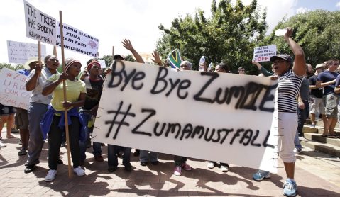 The Twitter world of #ZumaMustFall