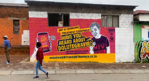 Modern ART paints Soweto bright pink to advertise the latest HIV drug