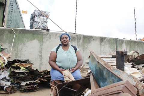 Nelisa Pambane travels hundreds of kilometres to sell scrap metal
