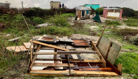 Homes demolished as storm hits Cape Town