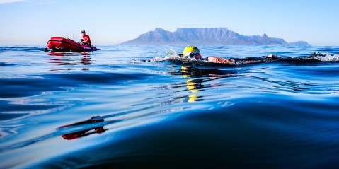 Embrace the big chill and silence the noise of the world: The challenge of open-water swimming