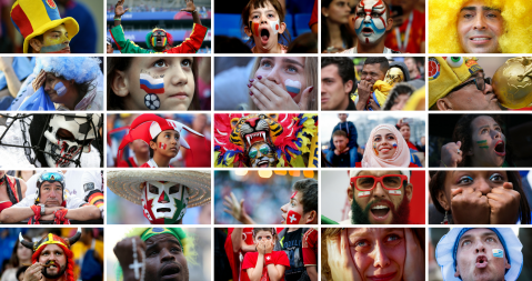 In Pictures: The fan faces of the World Cup