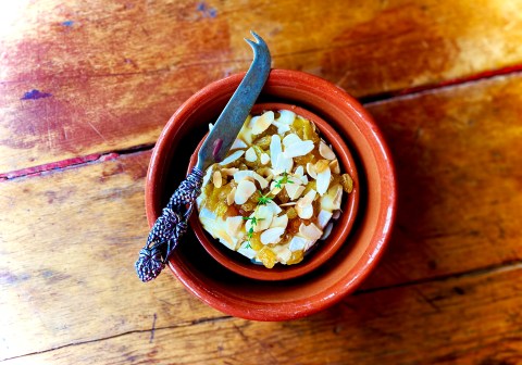 What’s cooking today: Baked Camembert with ginger, sultanas and almonds