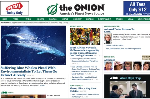 The Onion: World Cup as scathing satire