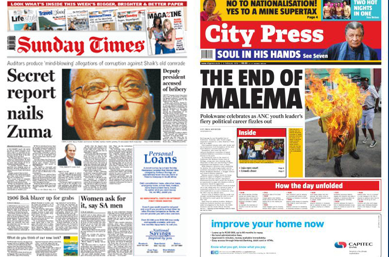 The shootout: City Press vs. Sunday Times
