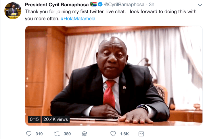 When President Ramaphosa met Twitter