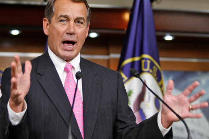 John Boehner, would-be king-maker, and the proud owner of an extraordinary, naartjie-coloured tan