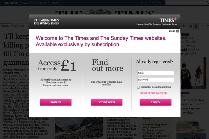 Times’ paywall sees Guardian laughing all the way into readers’ affections