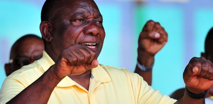 Ramaphosa tries to charm Hells Angels and doubters on North West campaign trail