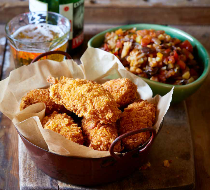 Lockdown Recipe of the Day: Crunchy Chicken Nuggets with black olive ratatouille dip