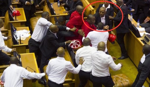 SONA2015: Confirmed – Public Order Police were involved in forcibly removing EFF MPs