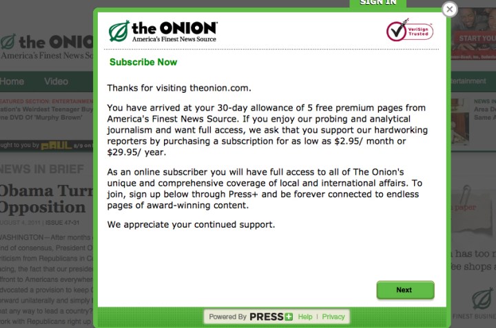 A brief look: The Onion cruelly snatches away free happiness