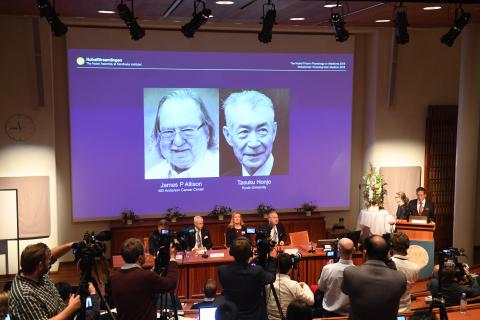 US, Japanese pair win Nobel Medicine Prize for cancer therapy