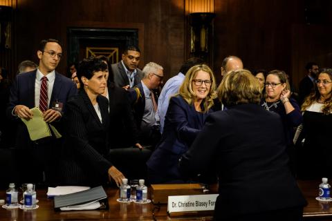 Kavanaugh accuser wraps up testimony after four-hour hearing