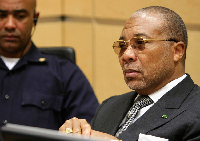 Former Liberian president denies all at war crimes trial