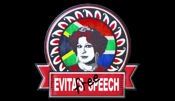 Evita’s Free Speech EP19 – Evita discovers satire (or is it racism?)!
