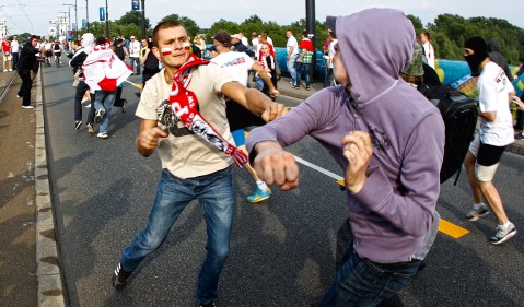 Fan fights and political tension mar Euro 2012