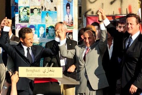 Sarko and Cameron take a lap of honour in Libya, upstaging Erdogan