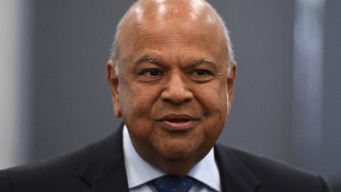 ‘It’s the economy, stupid!’: Gordhan explains his retort, amid a cacophony from EFF protesters outside