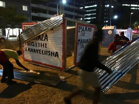 Housing activists remove their shacks from inner city prime land