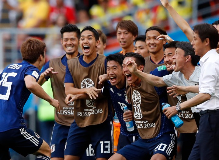 World Cup results: Japan snatch win over ten-man Colombia