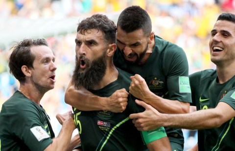 Valuable Group C point for Australia after contentious VAR penalty against Denmark